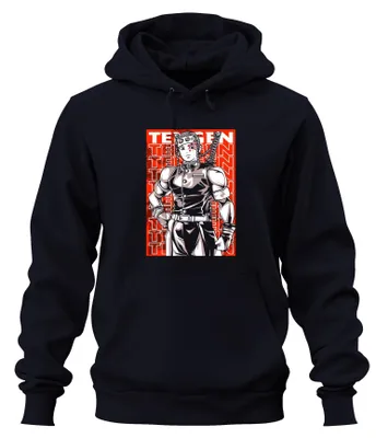 Immagine prodotto di Tengen Uzui Anime Demon Hunter Cosplay Gift Japan Y2K Streetwear Unisex Felpa con cappuccio, Navy, XXL