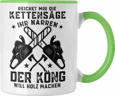 Produktbild von Trendation - Förster Geschenk Tasse Holzfäller Geschenkidee Männer Forstwirt Baumfäller Spruch für Waldarbeiter  (Grün)