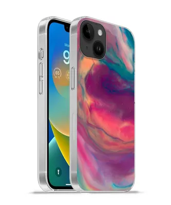 Produktbild von MuchoWow® Handyhülle Schutzhülle Hülle für Apple iPhone 14 Plus - Soft case Flüssig - Rosa - Türkis - Abstrakt Silikon Softcase Handy Hülle - Abbildung