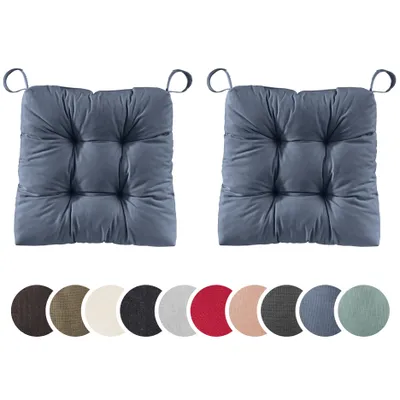 Produktbild von sleepling - 2er Set Stuhlkissen, Sitzkissen, für Indoor und Outdoor, 40 x 38 cm, jeans