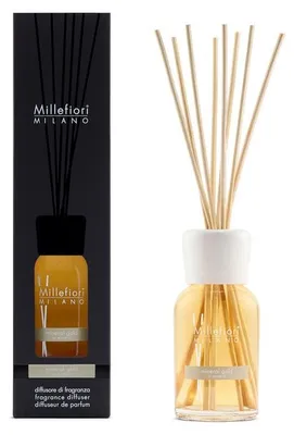 Produktbild von Millefiori Mineral Gold, 250 ml, Aldehyde, Bernstein, Zedernholz, Maiglöckchen, Minze, Rose, Vanille, Aroma-Diffuser