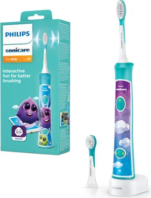 Produktbild von Philips Sonicare For Kids For Kids HX6322/04 Elektrische Schallzahnbürste, Kind, Schallzahnbürste, 62000 Bewegungen pro Minute, Blau, 2 min, LED