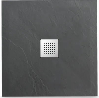 Obrázek produktu pro Balneo sprchová vanička Stone Tray s pevným povrchem 80x80x2,5 cm tmavě šedá čtvercová protiskluzová