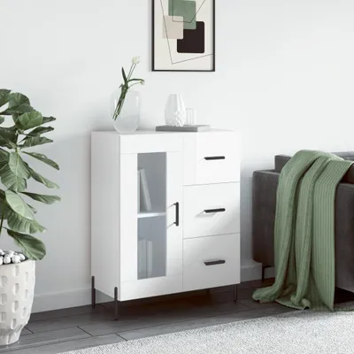Produktbild von vidaXL Sideboard Hochglanz-Weiß 69,5x34x90 cm Holzwerkstoff