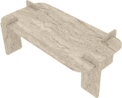 Produktbild von CALICOSY - Rechteckiger Couchtisch mit abgerundeten kanten L120 cm RIVE