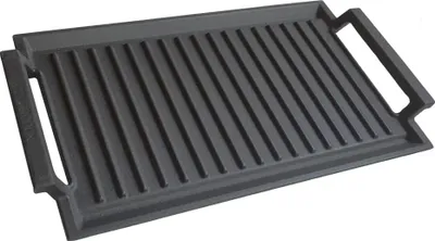 Produktbild von Gusseisen Grillpfanne 43x23 cm mit 2 Handgriffen - Für Induktionskochplatten und offenes Feuer