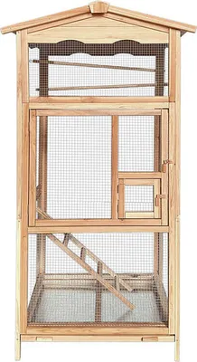 Immagine prodotto di Home Deluxe Gabbia per uccelli PICO - 89 x 176 cm | Grande voliera in legno per uccelli da interno ed esterno