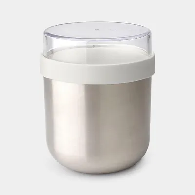 Zdjęcie produktu dla Brabantia 228803, Słoik, Okrągły, 0,5 l, Stal nierdzewna, Biały, Stal, 8 h