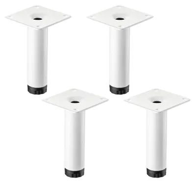 Produktbild von SOTECH Möbelfuß LIMA Ø 25 mm – Höhe 100 mm, weiß matt (4er Set)