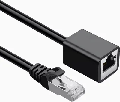 Produktbild von K57 RJ45 Netzwerk Verlängerungskabel 50 cm – LAN / Ethernet / DSL Kabelverlängerung, RJ45 Stecker auf Buchse