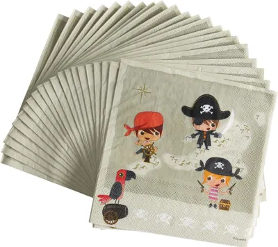 Produktbild von 20 Piraten-Servietten 33 x 33 cm - Einheitsgröße