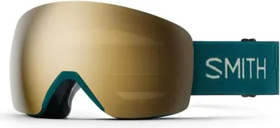 Productafbeelding van Smith Skyline skibril, groen, blauw, ChromaPop zonnefilter, zwarte en gouden spiegelcoating, CAT3, voor heren en dames