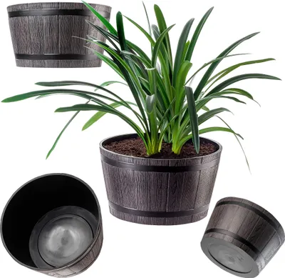Obrázek produktu pro Květináč KADAX Madera 50 cm tmavě hnědý
