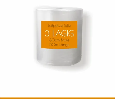 Produktbild von Luftpolsterfolie 3 lagig 30cm x 50m