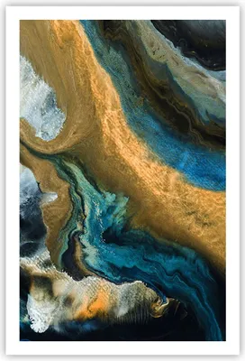 Produktbild von Poster - Poster ohne Rahmen - Abstraktion verschüttet Gold - 61x91,5 cm - Wand Bild - Wanddeko - Wandbilder - Kunstposter - Wandposter - Bilder - Kunstdruck - Wanddekoration - Wandbild P2XPA61x91-4431