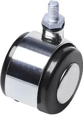 Produktbild von Möbelrollen Transportrollen Gewinde Möbelrolle Lenkrolle Weichbodenrollen Metall Ø50mm M10 Ohne Bremse
