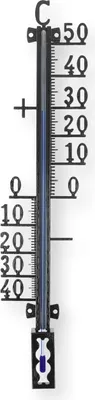 Produktbild von Metall Gartenthermometer 27cm Temperatur -40 bis 50°C Analog Thermometer für Innen Außen Garten mechanisch Außenthermometer