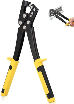 Imagen del producto de Alicate de crimpar, aleación de aluminio y titanio, 30 cm, ligero, para sujetar remaches de acero