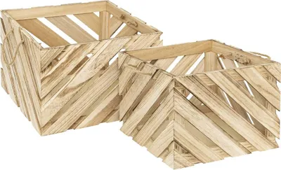 Obrázok produktu pre Drevené debničky SULEI, 2 kusy