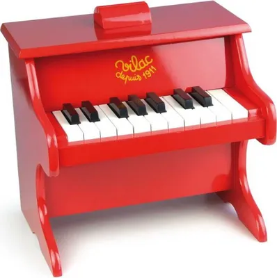Produktbild von Vilac Holz-Kinderklavier rot mit Notenblättern - Spielzeug Musikinstrument