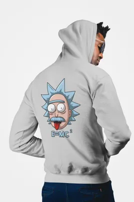 Produktbild von D&B Uni Hoodie ZIPMO00054 Rick And Morty HellGrau-Größe S