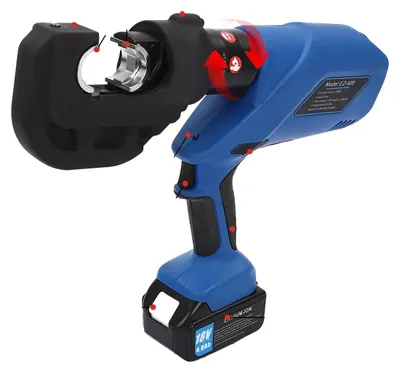 Immagine prodotto di Pinza crimpatrice idraulica, forza di crimpatura 120 kN, 12 matrici compatibili, blu