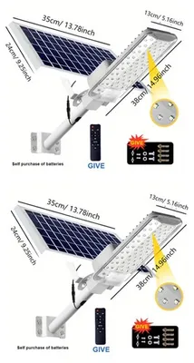 Image de Lampes solaires - Appliques murales LED pour l'extérieur - Lot de 2 - Télécommande - Intensité variable - Étanches IP65 - Batterie lithium