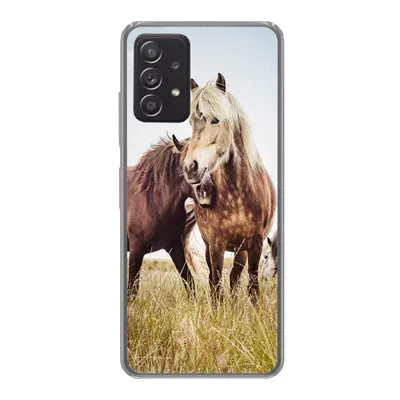 Produktbild von MuchoWow® Handyhülle Schutzhülle Hülle für Samsung Galaxy A53 5G Pferde - Gras - Frühling Silikon Softcase Handy Hülle - Schutzabdeckung