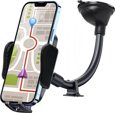 Obrázek produktu pro Držák mobilního telefonu do auta Otočné flexibilní rameno Přísavka Smartphone 4-7 palců Extra silná 23010