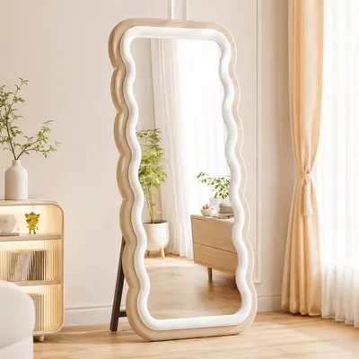 Produktbild von Ganzkörperspiegel Standspiegel, Ankleidespiegel, Umkleidespiegel, Bodenspiegel für Schlafzimmer, Ankleidezimmer, Bekleidungsgeschäft 165x70cm【SCYD708】