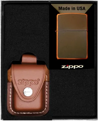 Produktbild von Feuerzeug-Set ZIPPO RUSTIQUE BRONZE Geschenk No2