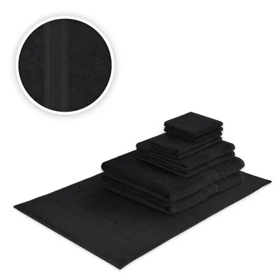 Produktbild von Handtücher Kombi Basis-Set 9-teilig 500 g/m² Schwarz