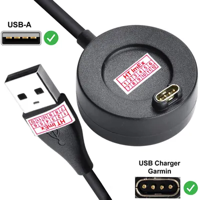 Produktbild von USB Typ A Kabel Ladegerät Ladestation kompatibel für Garmin Venu 636300 Sq 2 Smartwatch