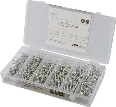 Produktbild von HM Blindnieten-Sortim. Alu 400 TLG 1,35-26mm