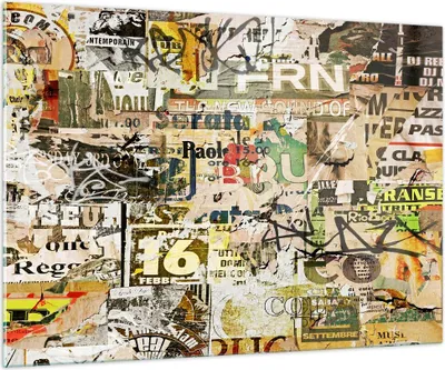 Produktbild von Bilder auf glas - Graffiti modern - 100x70cm - Glasbilder - Wandbilder - Kunstdruck - zum Aufhängen bereit - Wanddekoration aus Glas - Glas Bilder - Wandbild auf Glas - Einteilig - GAA100x70-3520