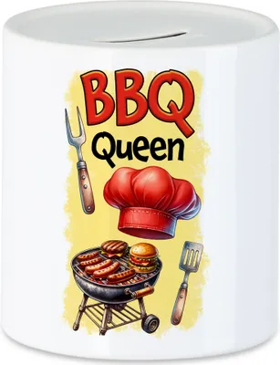 Produktbild von BBQ Queen Grillmeisterin Schürze und Grill lustiger Grill Humor Spardose