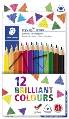 Produktbild von STADTLER Dreikant-Buntstift ergosoft jumbo 12er Kartonetui