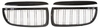 Kühlergrill DOPPELRIPPE Schwarz Glanz für BMW 3er E90 2004-2008 – Produktansicht