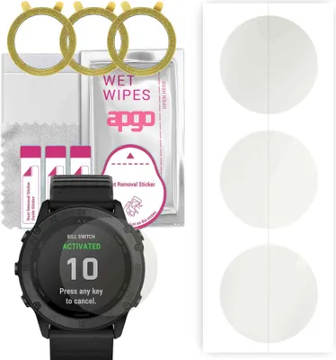 Produktbild von apgo 3 Stück Schutzfolie, Matt, kompatibel mit Garmin Tactix Delta Smartwatch, Hydrogel Displayschutzfolie mit Positionierhilfe, Displayfolie, robust und kratzfest