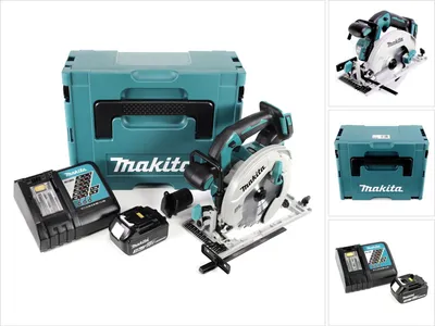 Produktbild von Makita DHS 680 RF1J Akku Handkreissäge 18 V 165 mm Brushless + 1x Akku 3,0 Ah + Ladegerät + Makpac