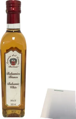 Produktbild von Bertoni Condimento Bianco Dolce "Weißweinessig Süß" (500ml) + usy Block