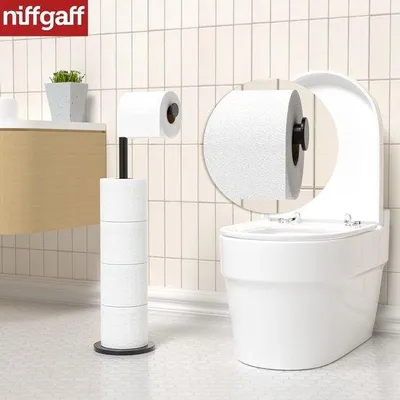 Immagine prodotto di Portarotolo da appoggio in acciaio inossidabile per il bagno, porta 5 rotoli