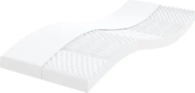 Image de Matelas en mousse blanc 100x210 cm 7 zones dureté 20 ILD