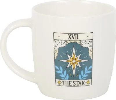 Produktbild von Something Different - Kaffeebecher "Tarot", "The Star" SD9907 (9,2 cm x 8,7 cm x 12,2 cm) (Weiß)