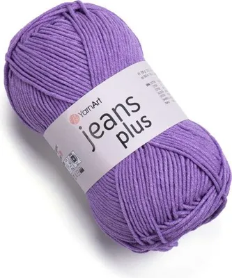 Produktbild von YarnArt Jeans Plus 72 Wolle, Hellviolett, 160m/100g, 55% Baumwolle, Ideal f. Amigurumi
