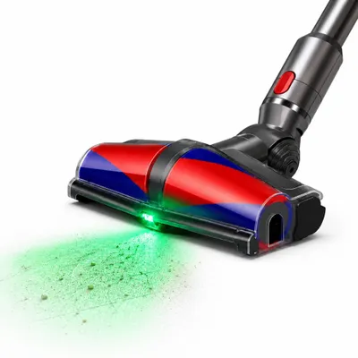 Produktbild von Dyson Bürste für V7 V8 V10 V11 V15,Elektrobürste mit Doppelroller, Anti-Haar-Tangle-Rolle, Laser-LED, Ersatz-Vakuumkopf für Hartböden&Kurzflorteppiche