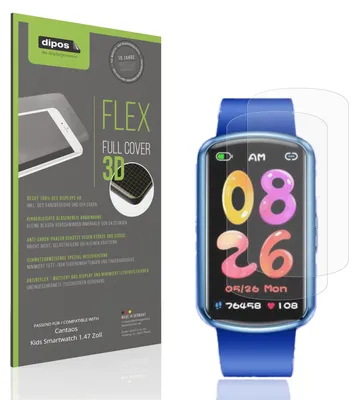 Image de 2x Full Cover mat Film pour Cantaos Kids Smartwatch 1.47 Zoll Film de protection ecrán