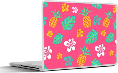 Produktbild von MuchoWow® Laptop Aufkleber Sticker Cover Sommer - Muster - Ananas 30x22 cm - Laptop-Sticker
