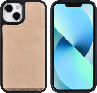 Immagine prodotto di UNIQ Accessory Custodia rigida per iPhone 14 e 13 - Portacarte rimovibile bianco - Oro