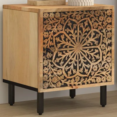 Produktbild von vidaXL Nachttisch 40x33x46 cm Massivholz Mango